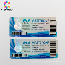 custom OEM 10ml Vial Steroids Packaging Label Box , Custom Logo Plastic Bottle Label